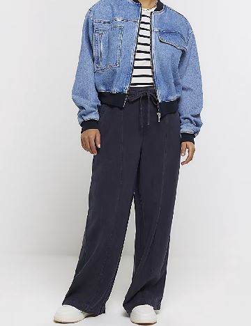 Pantaloni River Island, bleumarin inchis