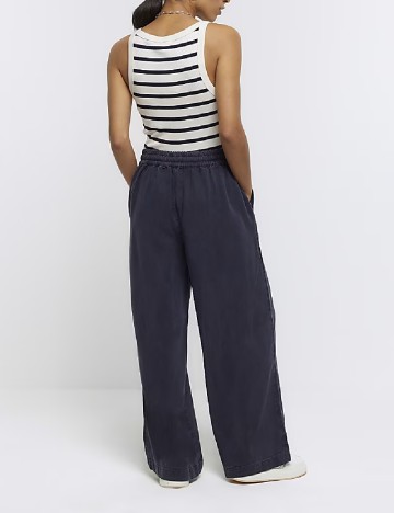 Pantaloni River Island, bleumarin inchis