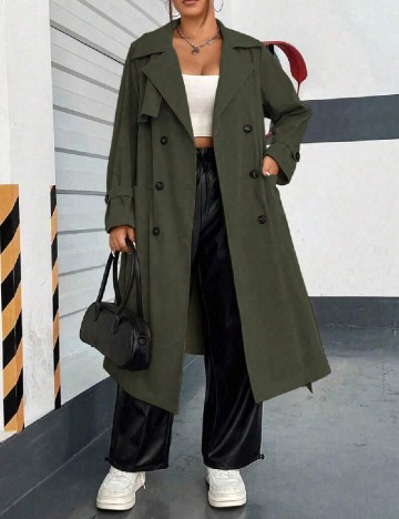 Trench SHEIN CURVE, verde