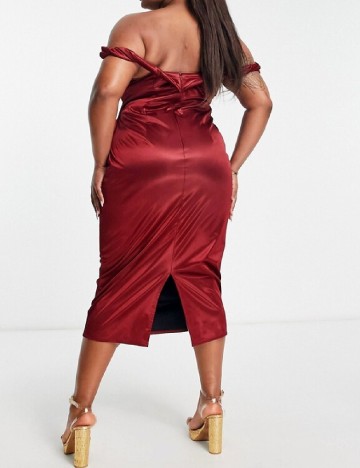 Rochie medie ASOS Curve, rosu