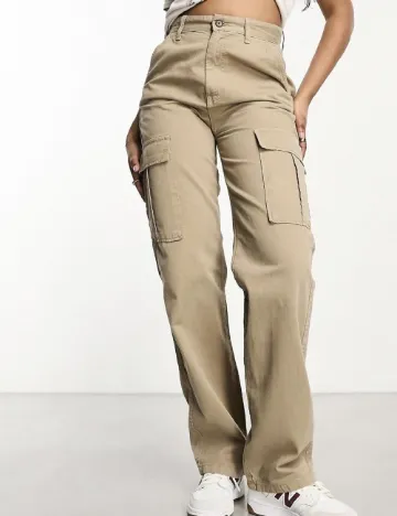 Pantaloni Stradivarius, bej Crem