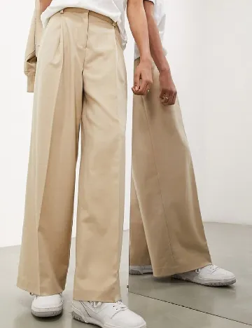 Pantaloni ASOS, bej Crem