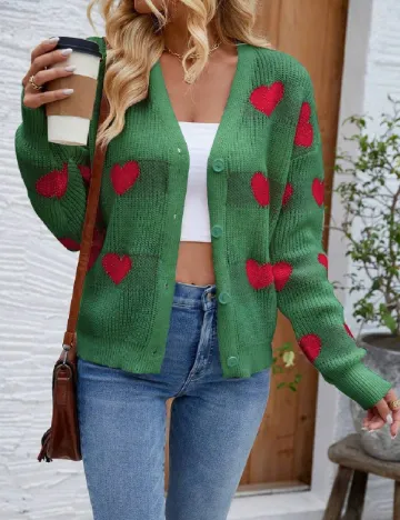 Cardigan SHEIN, verde Verde