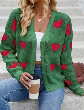 Cardigan SHEIN, verde Verde