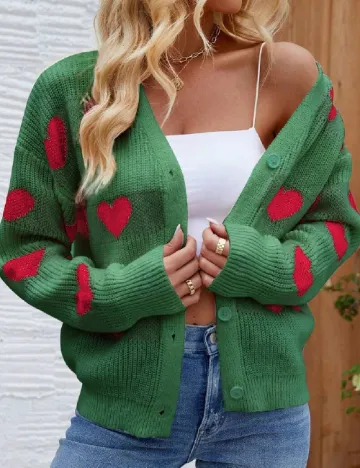 Cardigan SHEIN, verde Verde