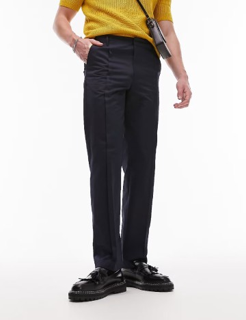 Pantaloni Topman, bleumarin