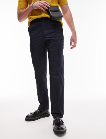 Pantaloni Topman, bleumarin