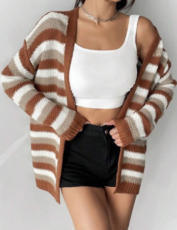 Cardigan SHEIN, maro