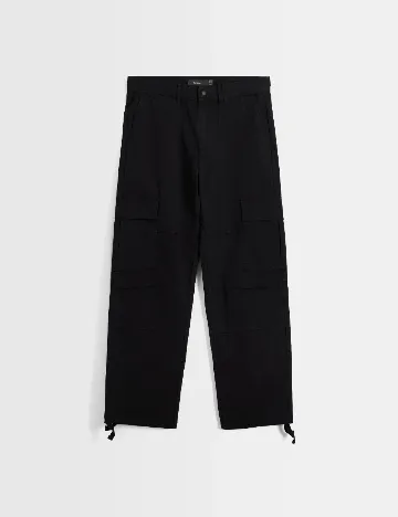 Pantaloni Bershka, negru Negru