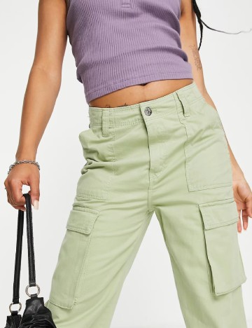 Pantaloni Bershka, verde