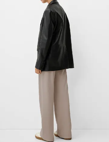 Pantaloni Bershka, bej Crem