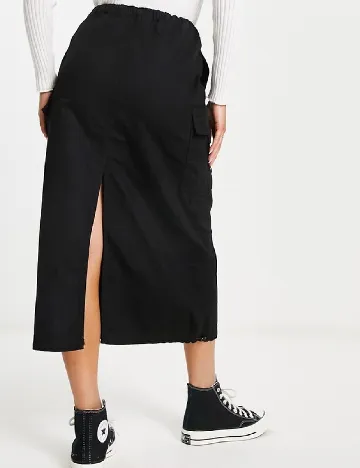 Fusta Bershka, negru Negru