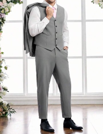 Costum SHEIN Plus Size Men, gri