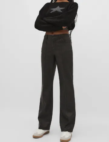 Pantaloni Stradivarius, negru Negru