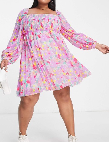 Rochie scurta ASOS Curve, floral print