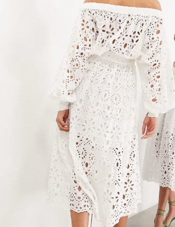 Rochie medie ASOS, alb