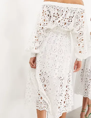 Rochie medie ASOS, alb Alb