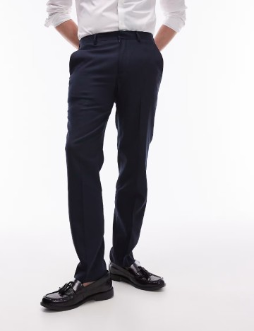 Pantaloni Topman, bleumarin