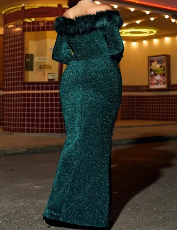 Rochie lunga SHEIN CURVE, verde Verde