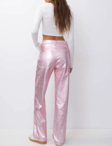 Pantaloni Pull&Bear, roz