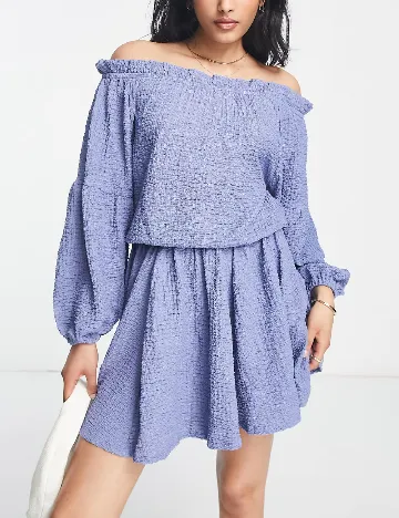 Rochie scurta ASOS, albastru Albastru