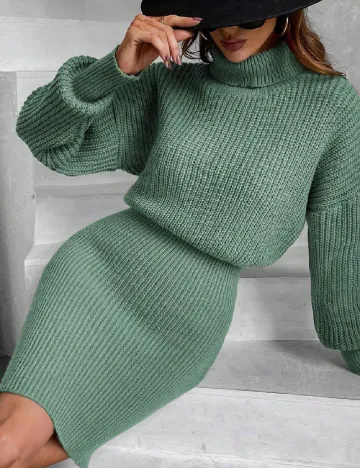 Rochie scurta SHEIN, verde Verde