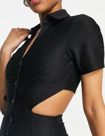 Salopeta ASOS, negru Negru