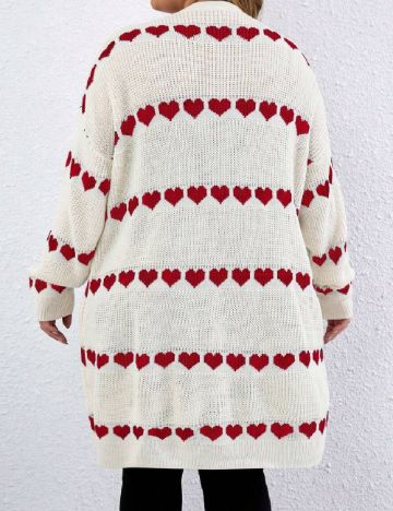 Cardigan SHEIN CURVE, alb