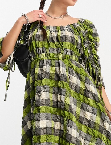 Rochie scurta COLLUSION, verde