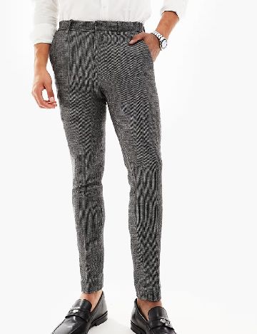 Pantaloni ASOS, gri inchis