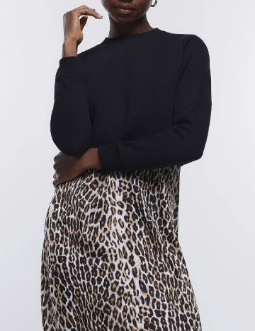 Rochie medie River Island, animal print