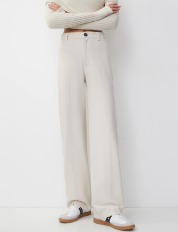 Pantaloni Pull&Bear, ecru