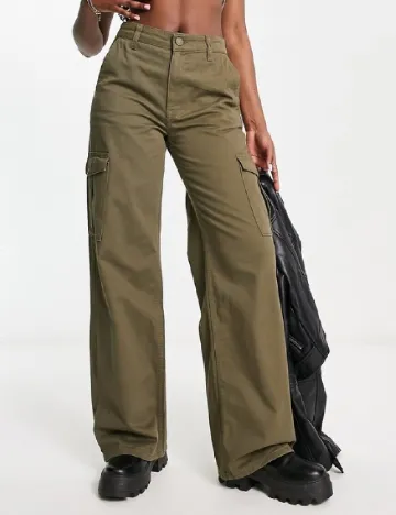 Pantaloni Pull&Bear, kaki Verde