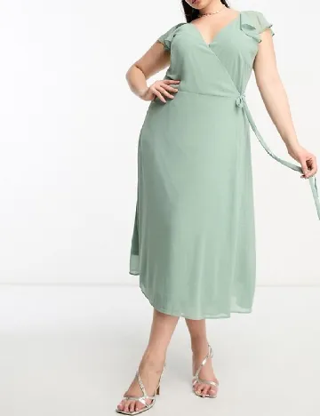 Rochie medie EVOKED VILA, verde Verde