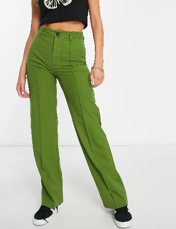 Pantaloni Pull&Bear, verde Verde