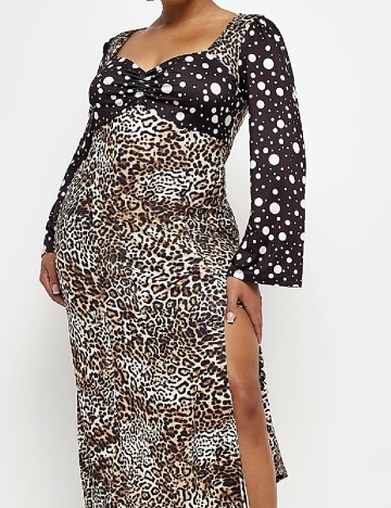 Rochie medie River Island Plus Size, animal print