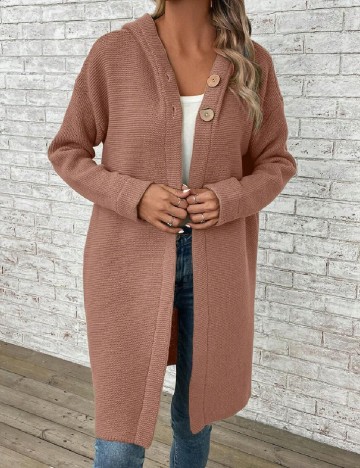 Cardigan SHEIN, roz pudra