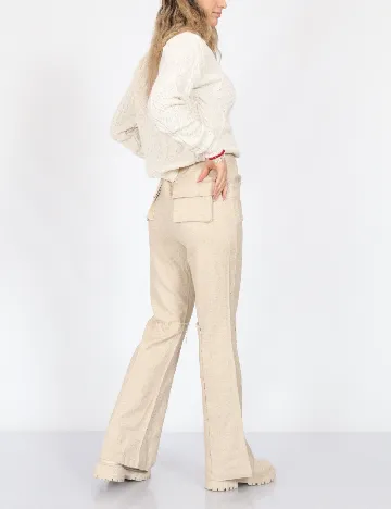 Pantaloni AmyLynn, crem Crem