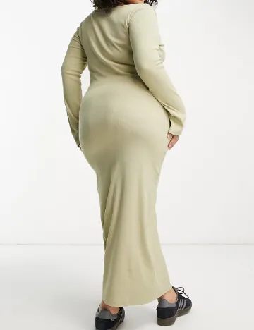 Rochie lunga Collusion Plus Size, verde Verde