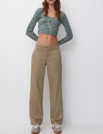 Pantaloni Pull&Bear, kaki