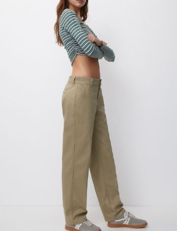 Pantaloni Pull&Bear, kaki