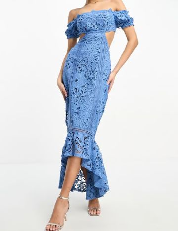 Rochie lunga ASOS, albastru