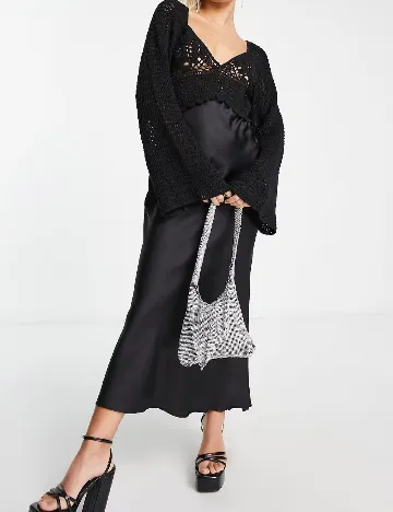 Rochie medie ASOS, negru Negru