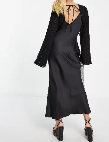 Rochie medie ASOS, negru Negru