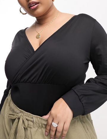 Body Threadbare Plus Size, negru