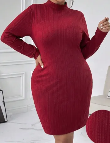 Rochie scurta SHEIN CURVE, visiniu Rosu