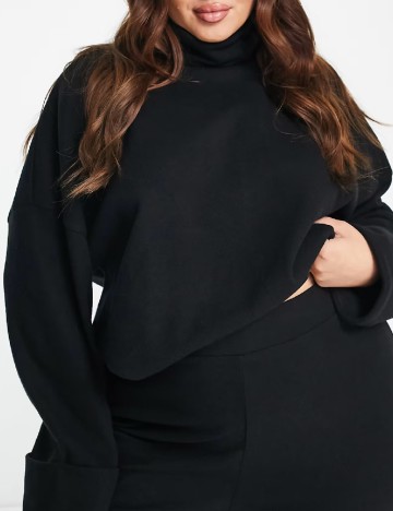 Bluza ASOS Curve, negru