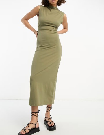 Rochie medie ASOS, verde