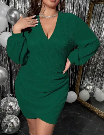 Rochie scurta SHEIN CURVE, verde Verde