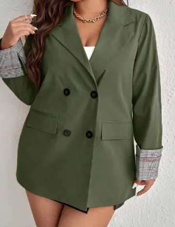 Sacou SHEIN CURVE, verde Verde